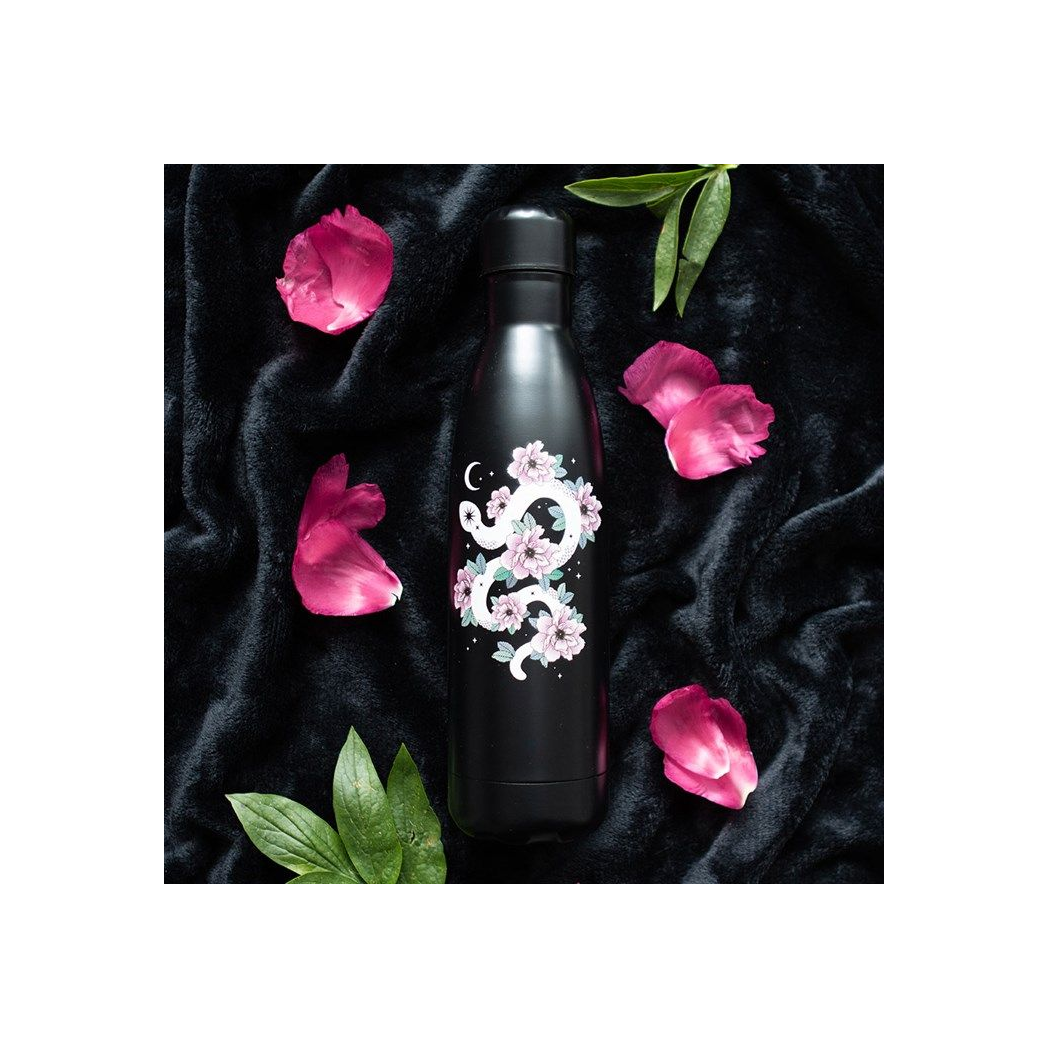 Floral Snake Metal Water Bottle