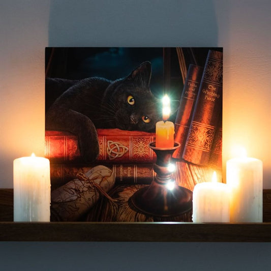 The Witching Hour Light Up Canvas Plaque by Lisa Parker