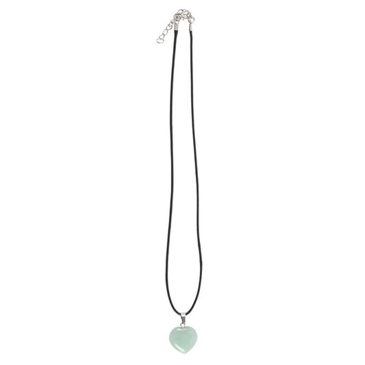 Green Adventurine Healing Crystal Heart Necklace