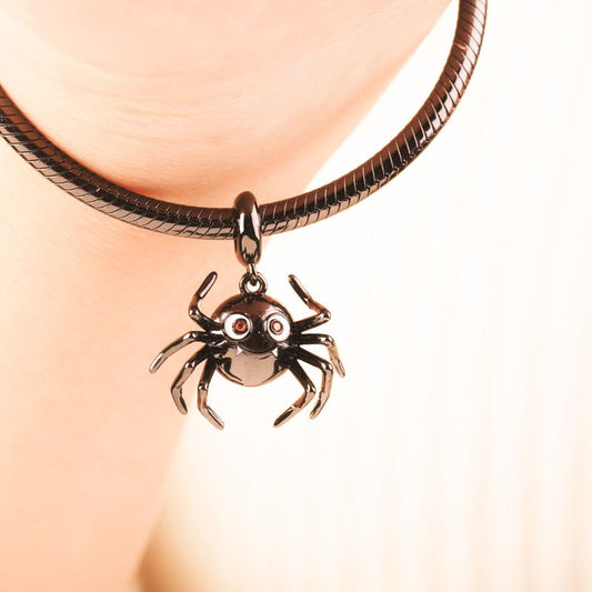 Cute Spider 925 Sterling Silver Charm Pendant