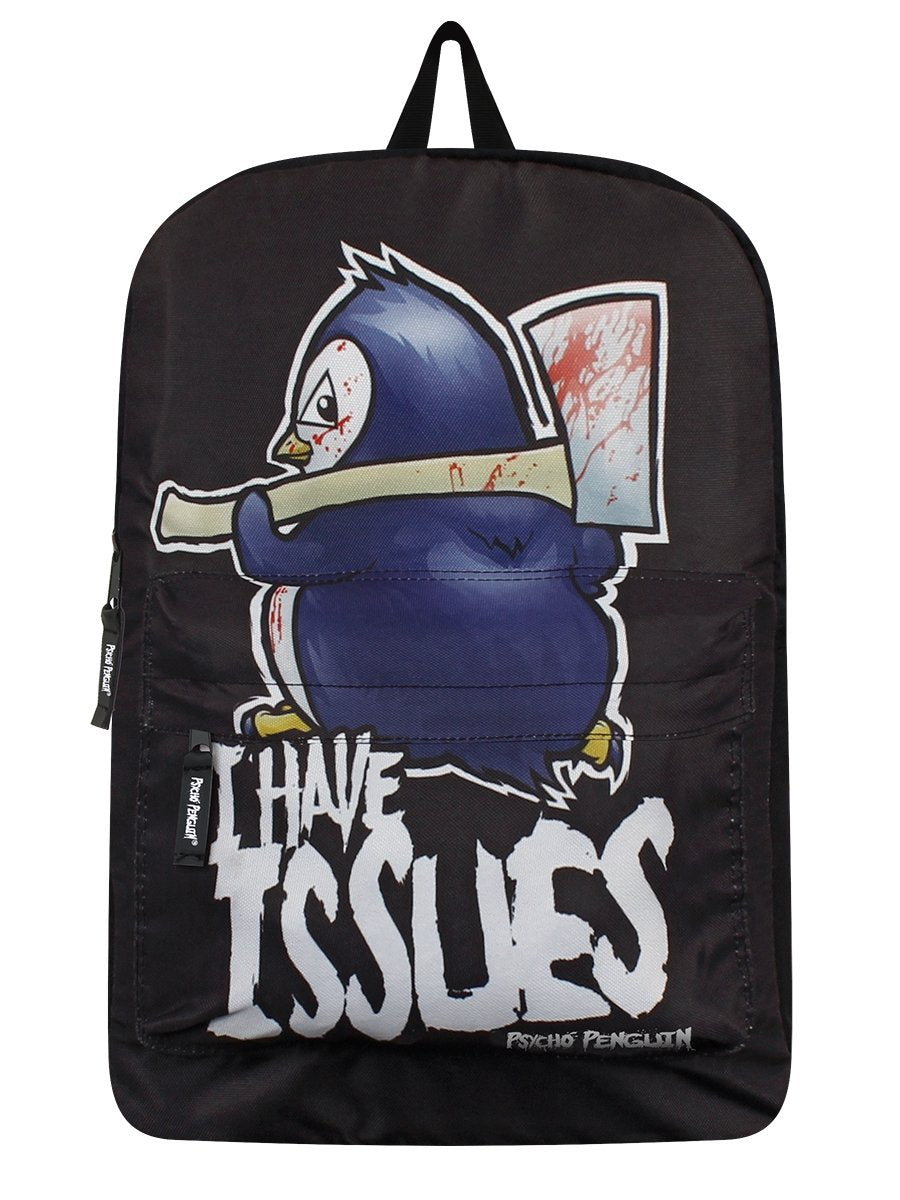 Psycho Penguin I Have Issues Backpack