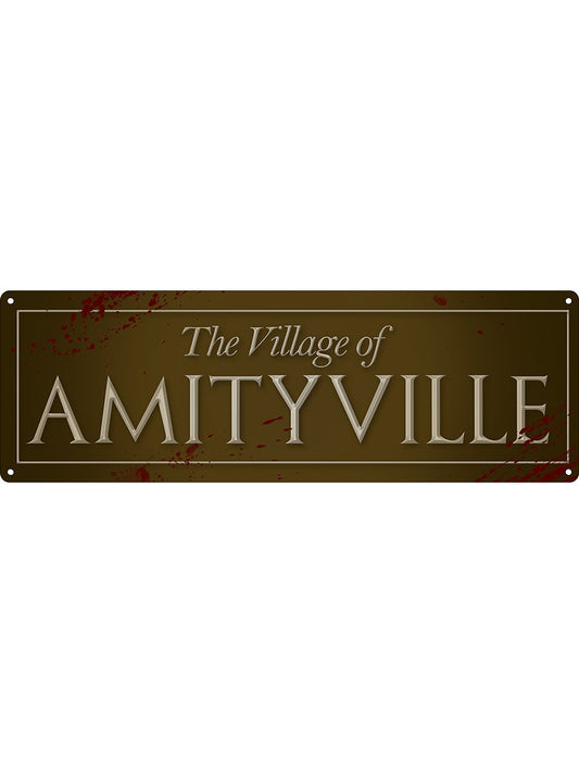 The Village Of Amityville Slim Tin Sign
