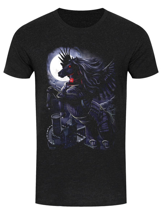 Requiem Collective Prince Of Demons Men's Heather Black Denim T-Shirt
