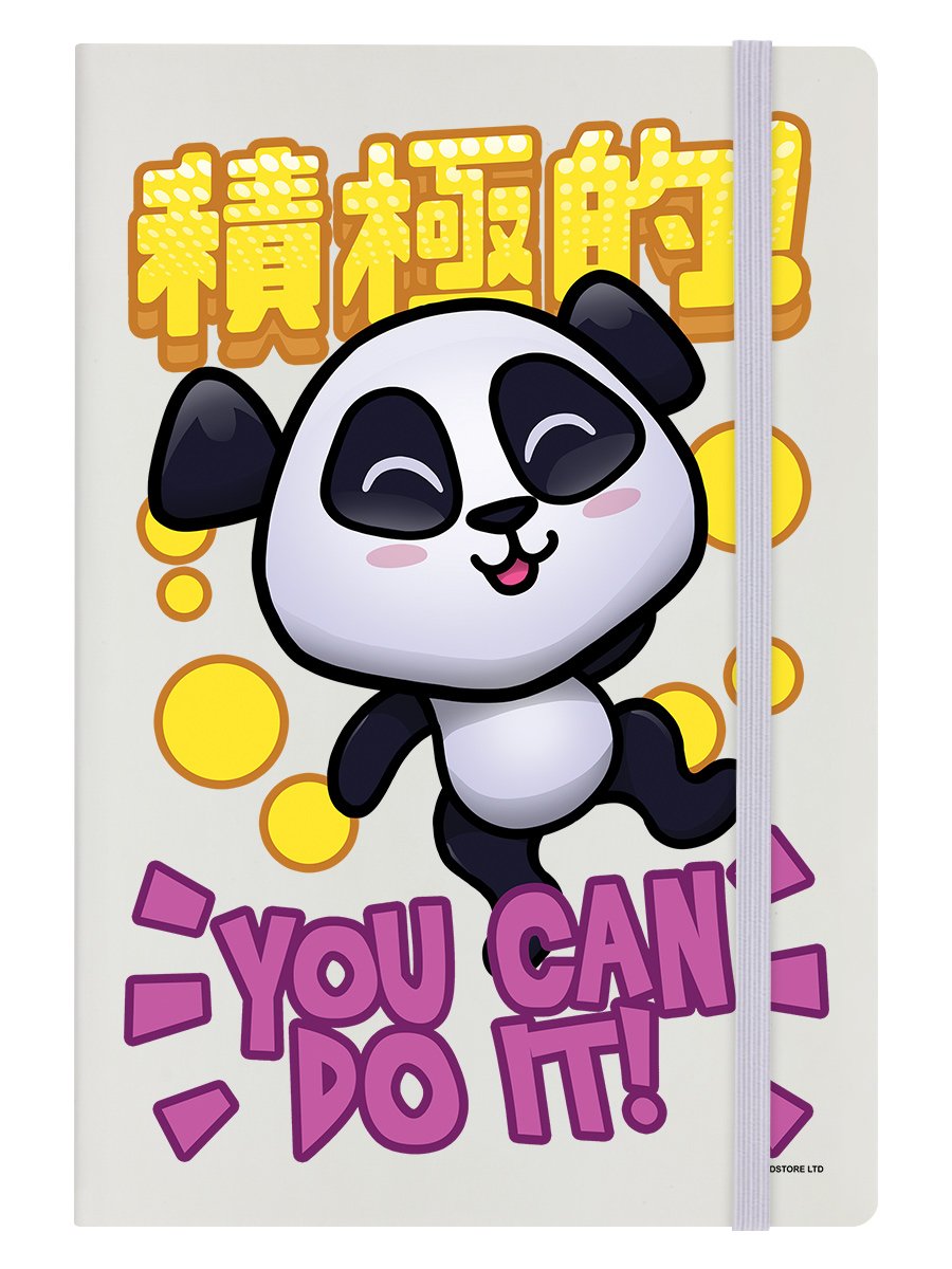 Handa Panda You Can Do It A5 Hard Cover Cream Notebook