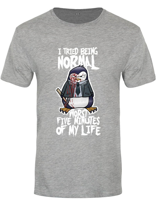 Psycho Penguin Tried Normal Men's Premium Heather Grey T-Shirt