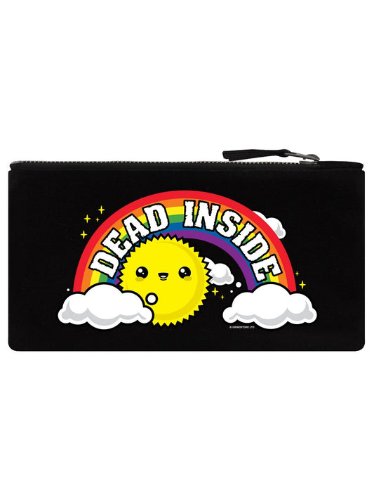 Dead Inside Black Canvas Pencil Case