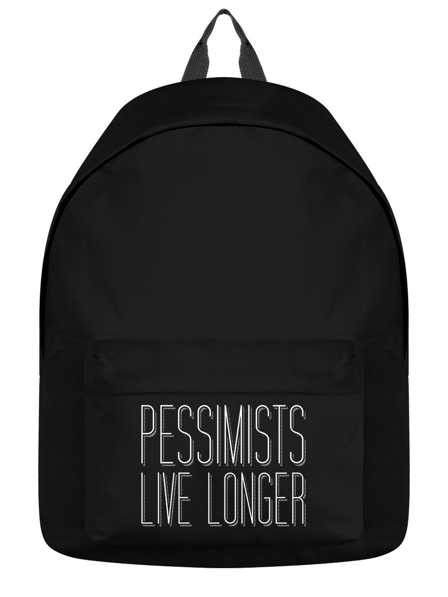 Pessimists Live Longer Black Backpack