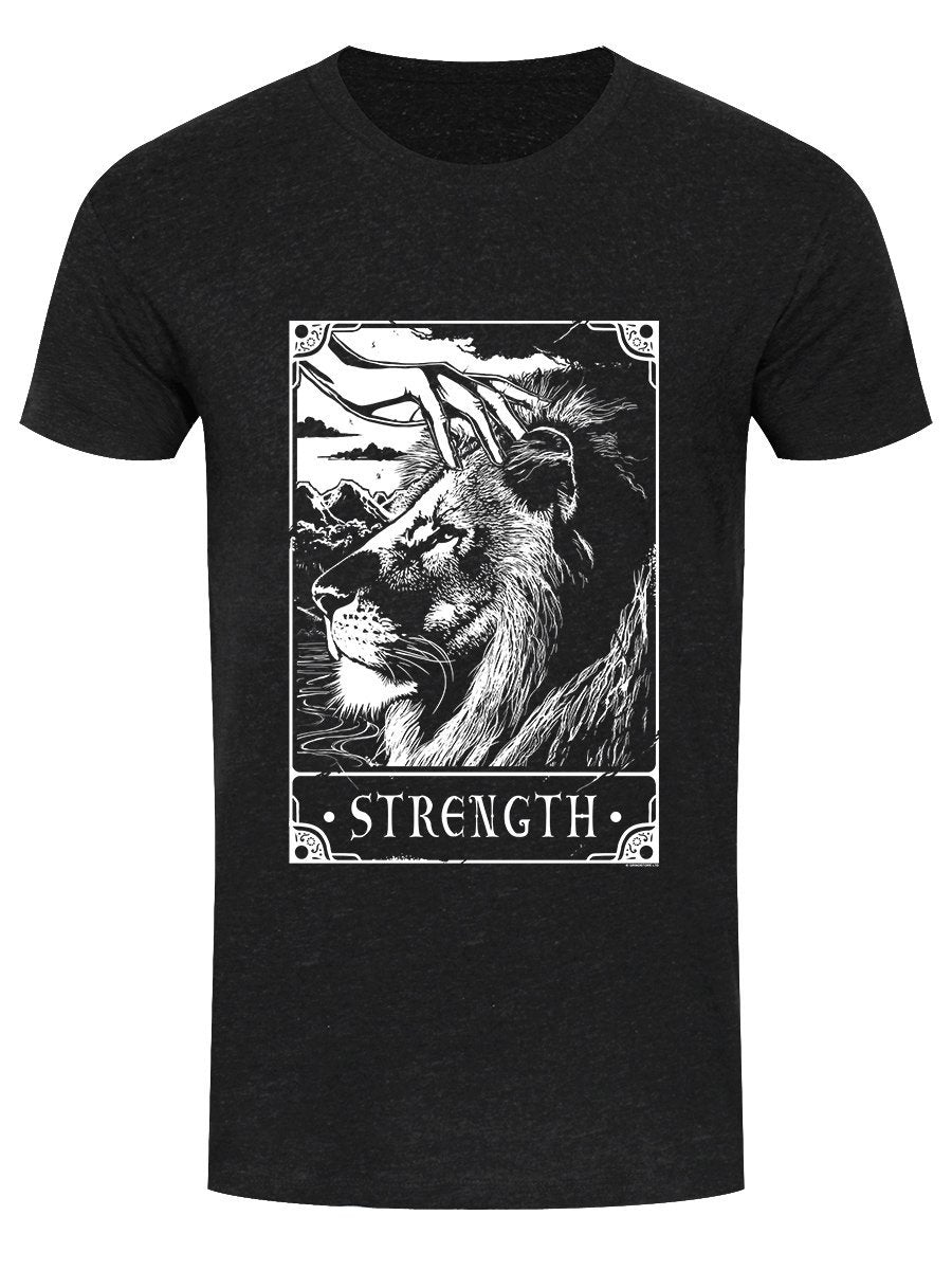 Deadly Tarot - Strength Men's Heather Black Denim T-Shirt