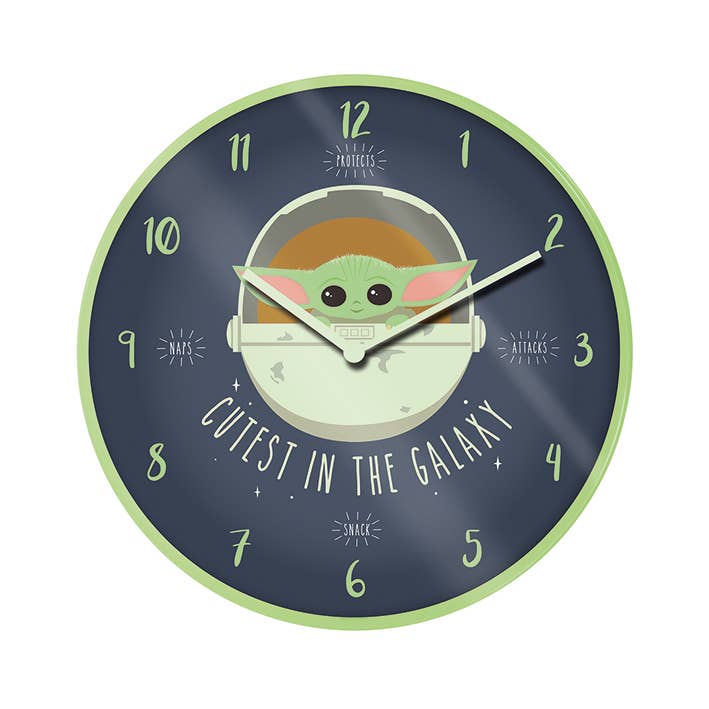 Star Wars: the Mandalorian (Cutest in the Galaxy) Clock
