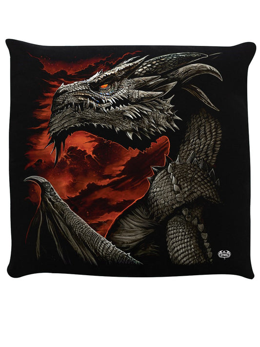 Majestic Dragon Black Cushion