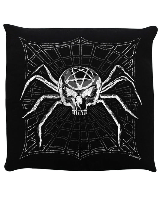 Pentagram Spider Black Gothic Cushion
