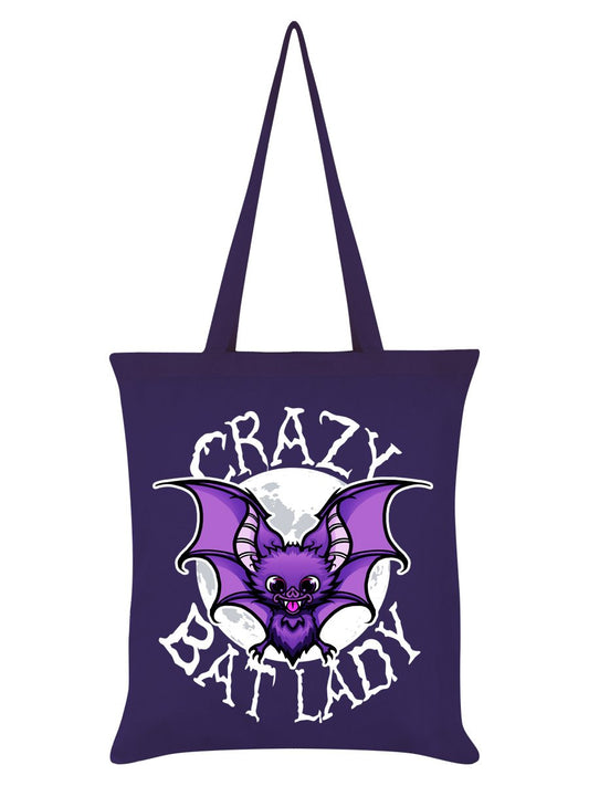 Crazy Bat Lady Purple Tote Bag