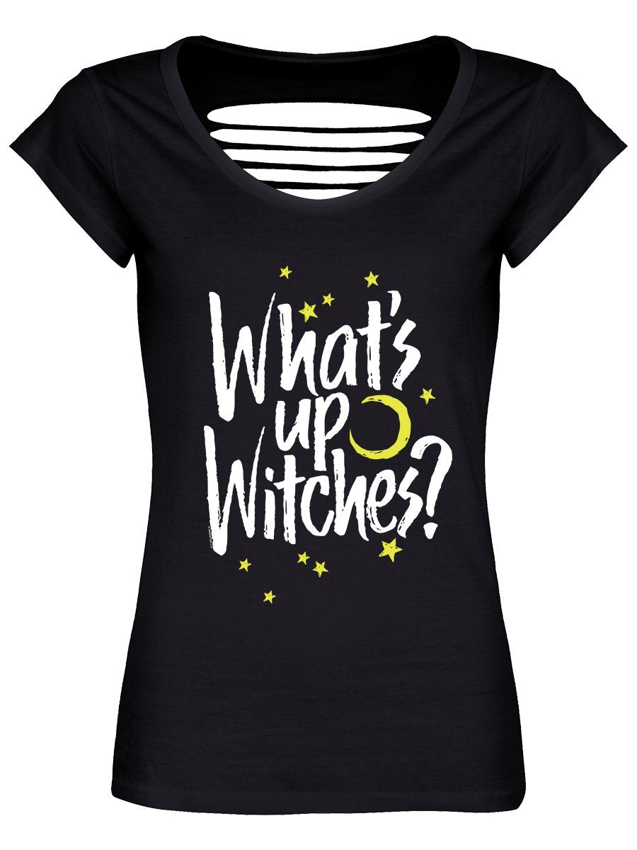 What's Up Witches? Ladies Black Razor Back