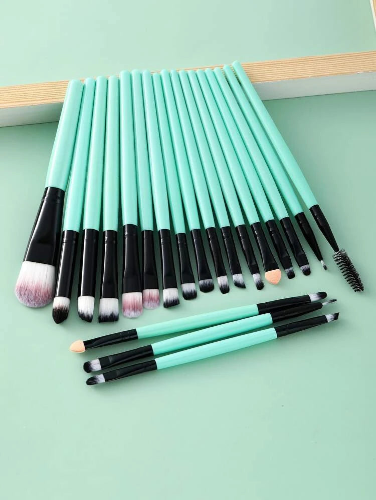 20 piece Make up Brush Set - Green