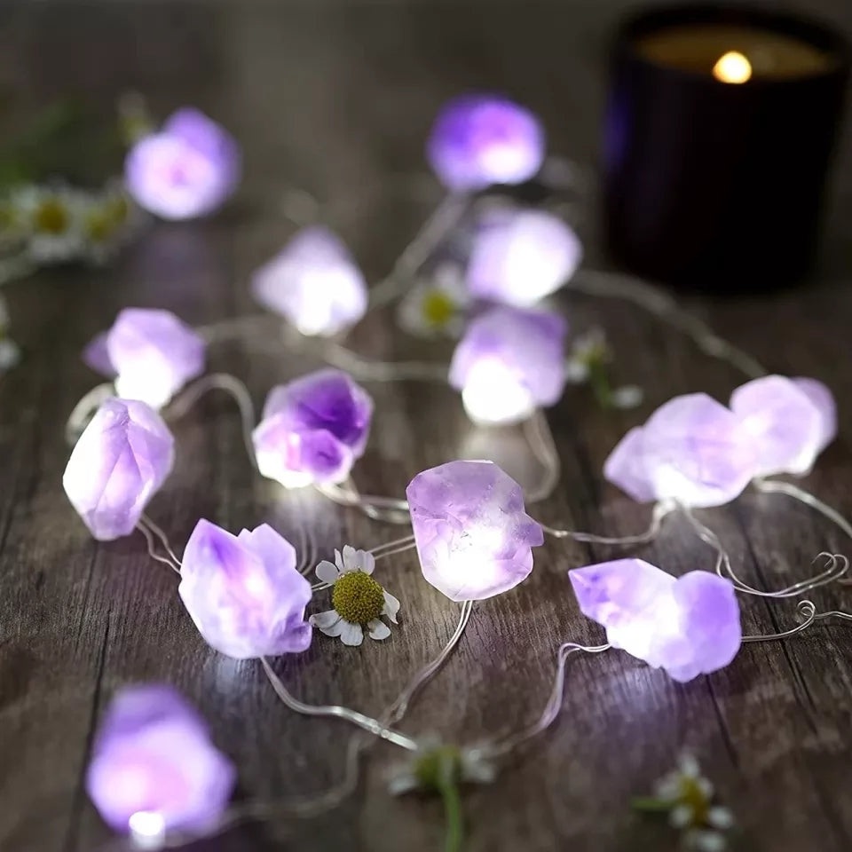 Natural Amethyst Decor Lights