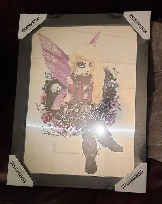 Framed Hexxie Izzy It's Not Just A Phase Mirrored Tin Sign