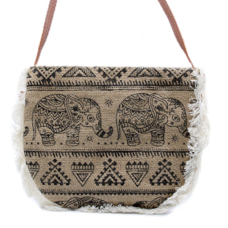 Fringe Bag - Elephant Print