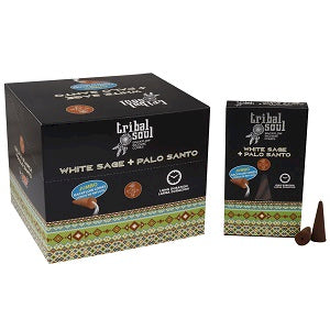 Tribal Soul Backflow Incense - White Sage + Palo Santo