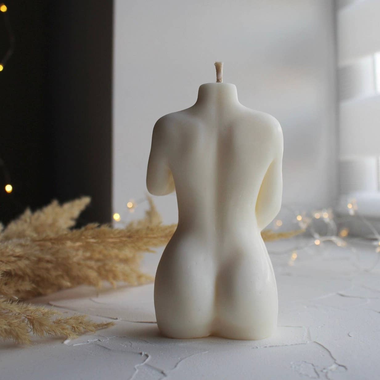 Shy Female Body Candles, torso candle