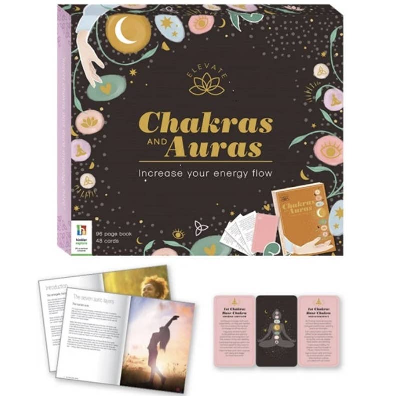 Elevate: Chakras & Auras Energy Healing Kit (Deck + Book)