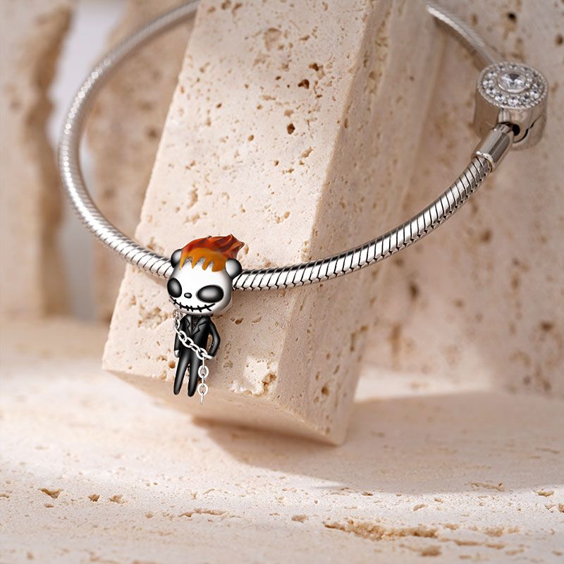 Cool Ghost Knight Skeleton Charm