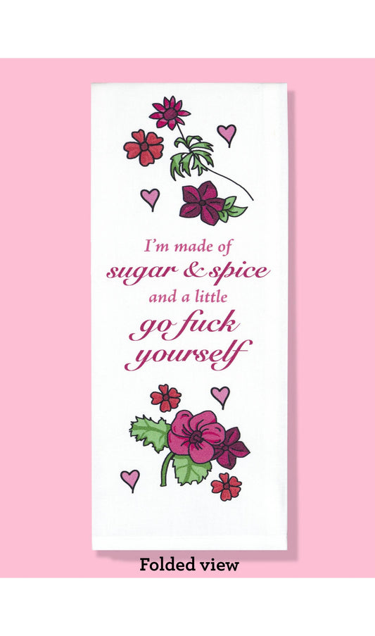 Sugar and Spice and GFY Dishtowel