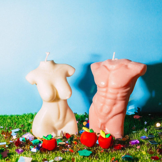 The Female body curves boob candle