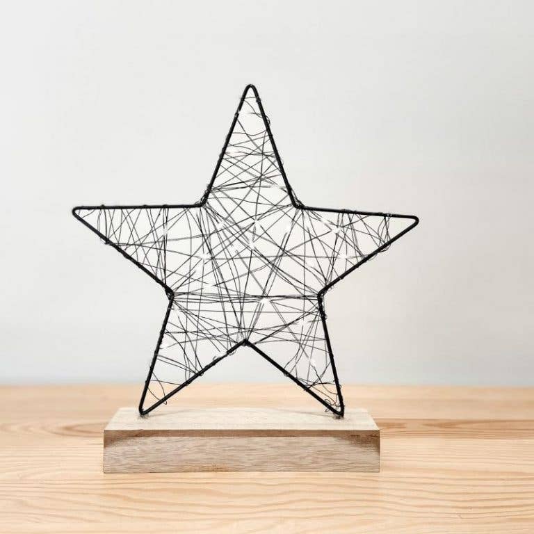 Metal Star Lamp With Led Light