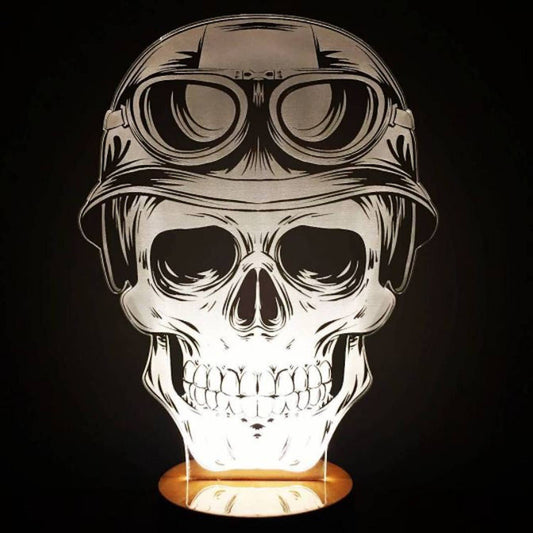 Skull and Motor Led Lamp