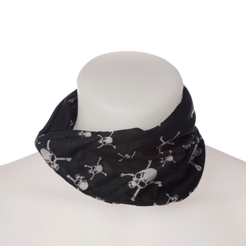 Skull and Cross Bone Pirate Neck Scarf Face Covering