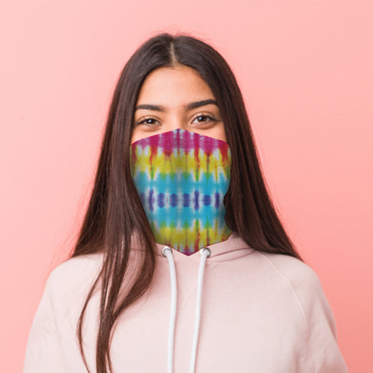 Rainbow Tie Dye Neck Scarf Face Covering