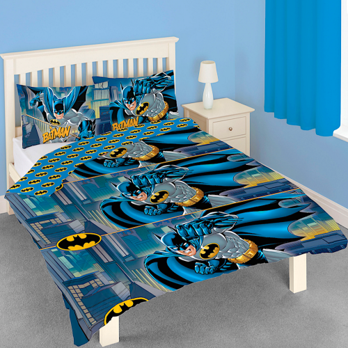 Official DC Comics Batman Character "Reversible" Double Duvet Cover Bedding Set