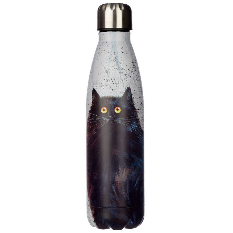 Kim Haskins Black Cat Stainless Steel Insulated Drinks Bottle