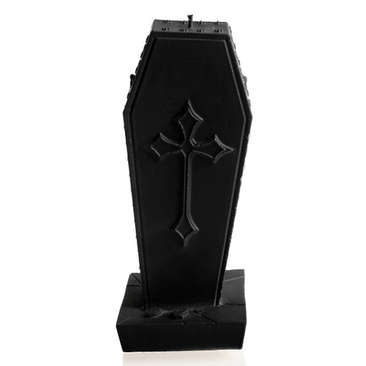 Halloween Coffin With Cross Candle