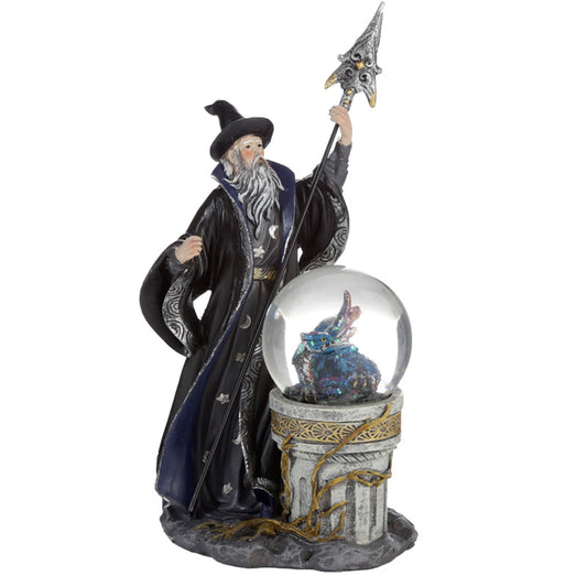 Collectable Spirit of the Sorcerer Wizard - Ice Dragon Snow Globe Waterball