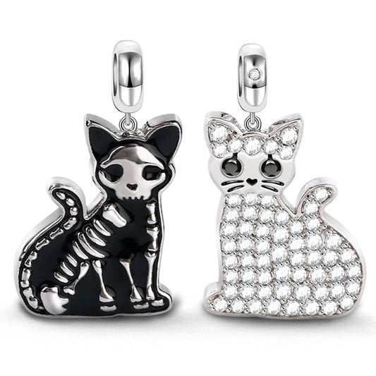 Schrodinger'S Cat Charm 925 Sterling Silver Pendant