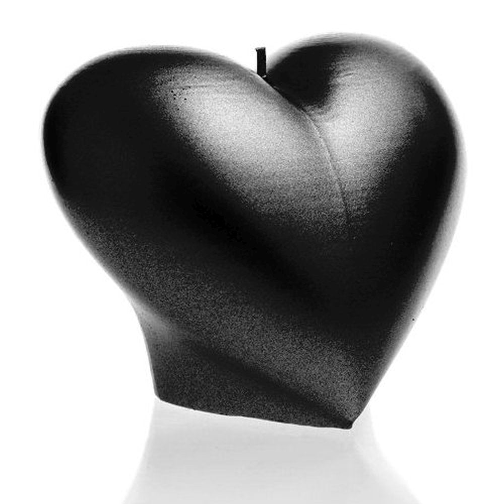 Heart Smooth Candle - High Gloss Black