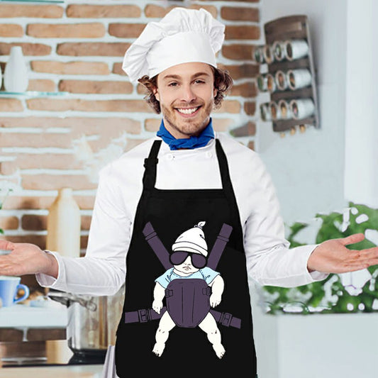 Adjustable Shoulder Strap Funny Cooking Kitchen Apron - Super Dad