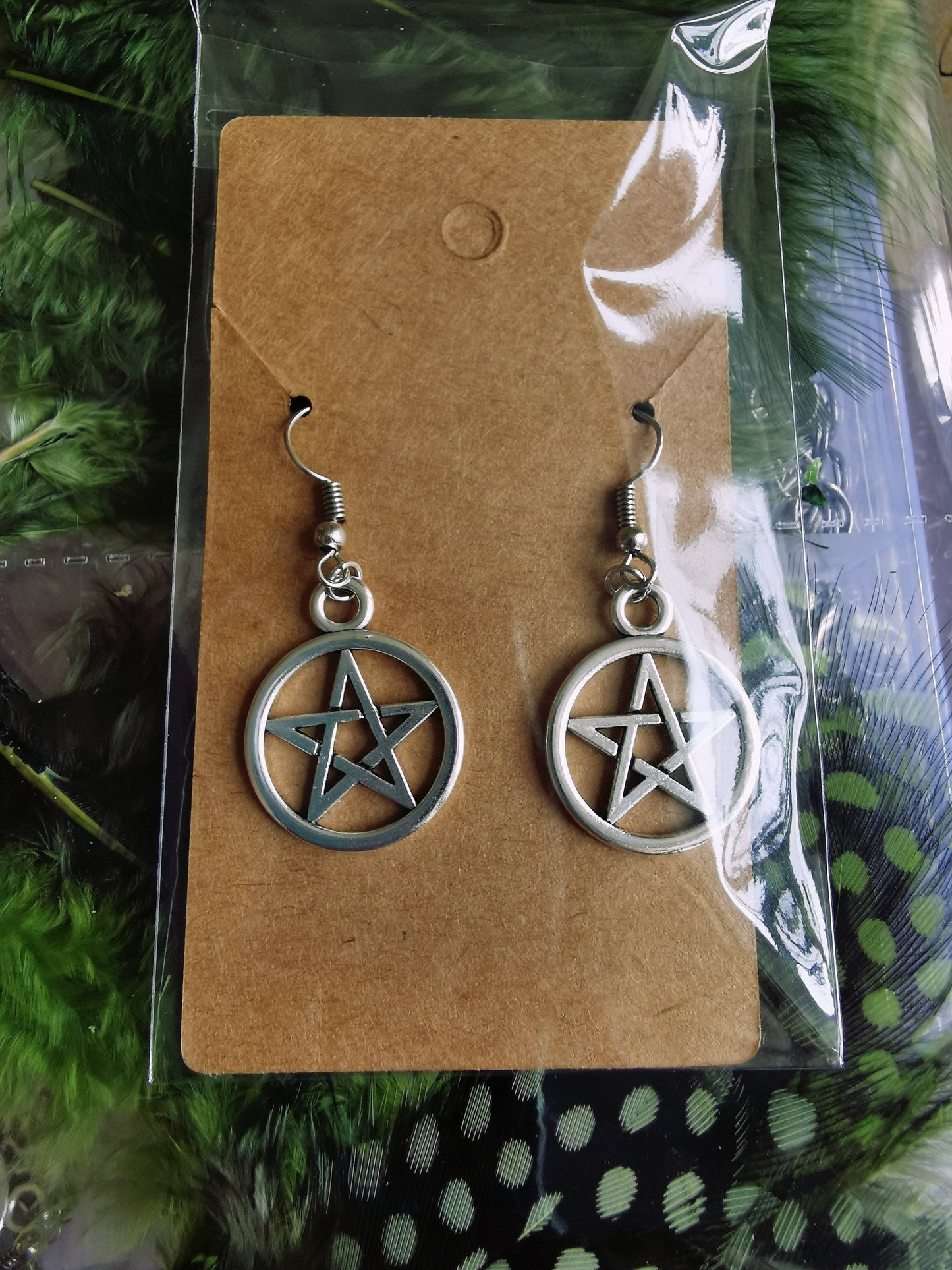 Pentagram Drop Earrings
