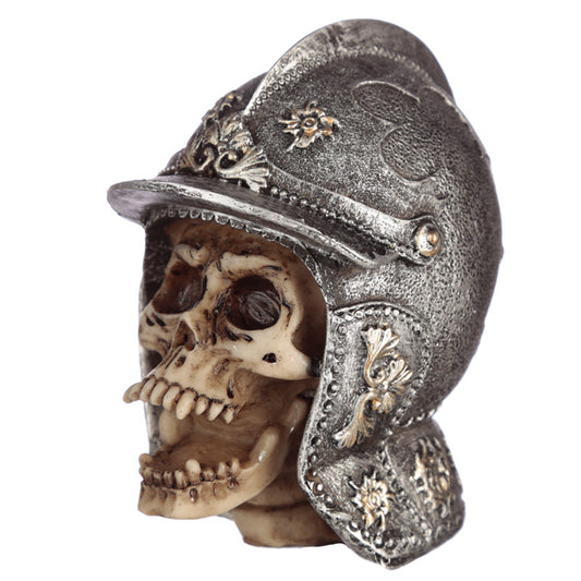 Skull in Medieval Helmet Ornament