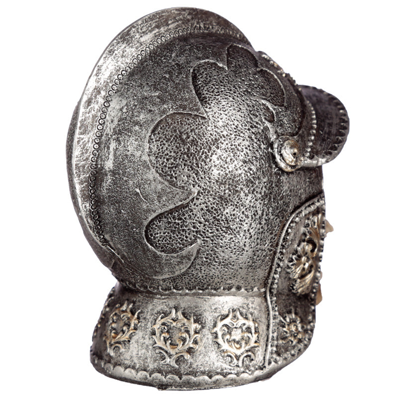 Skull in Medieval Helmet Ornament