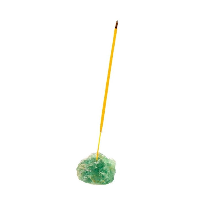 GREEN FLUORITE CRYSTAL INCENSE STICK HOLDER