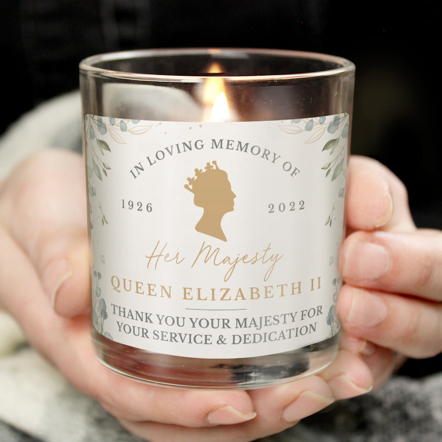 Personalised Queens Commemorative Small Candle Jar