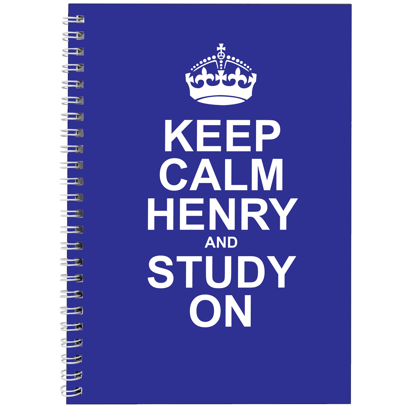 Personalised Keep Calm Blue A5 Notebook