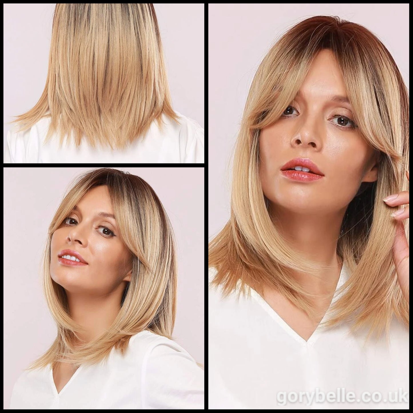 Natural Ombre Straight Wig - Blonde