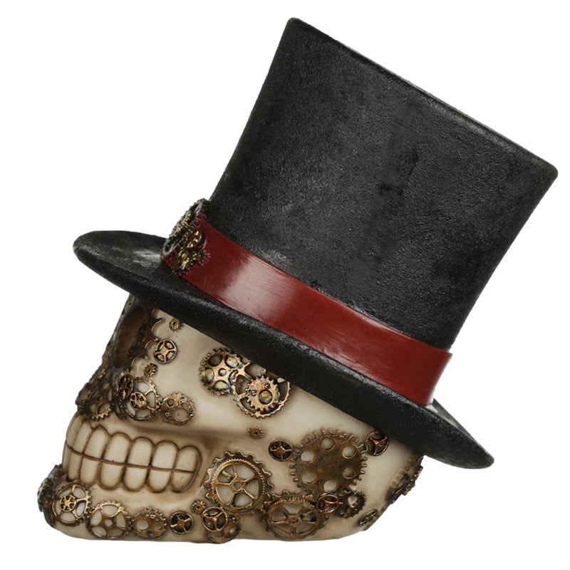 Steampunk Skull Ornament - Top Hat