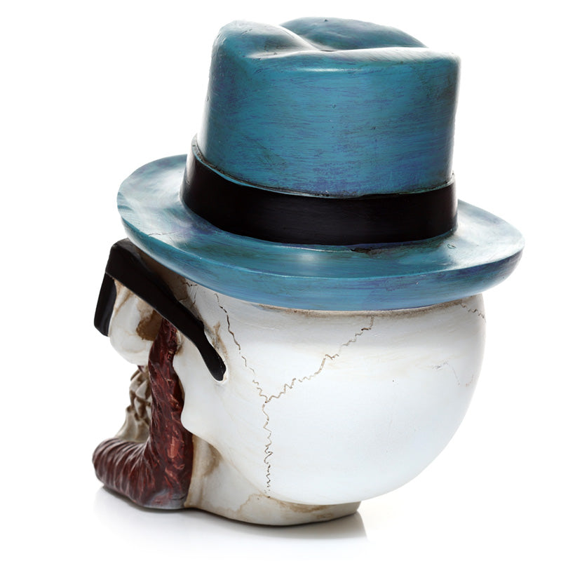 Collectable Money Box - Skull in Glasses and Trilby Hat