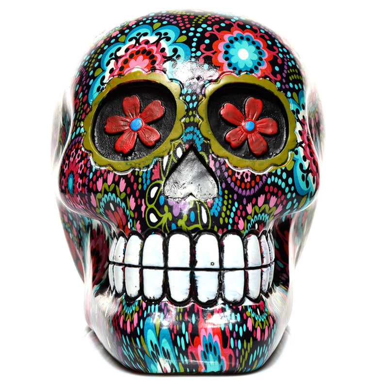 Fantasy Ornament - Floral Day of the Dead Skull