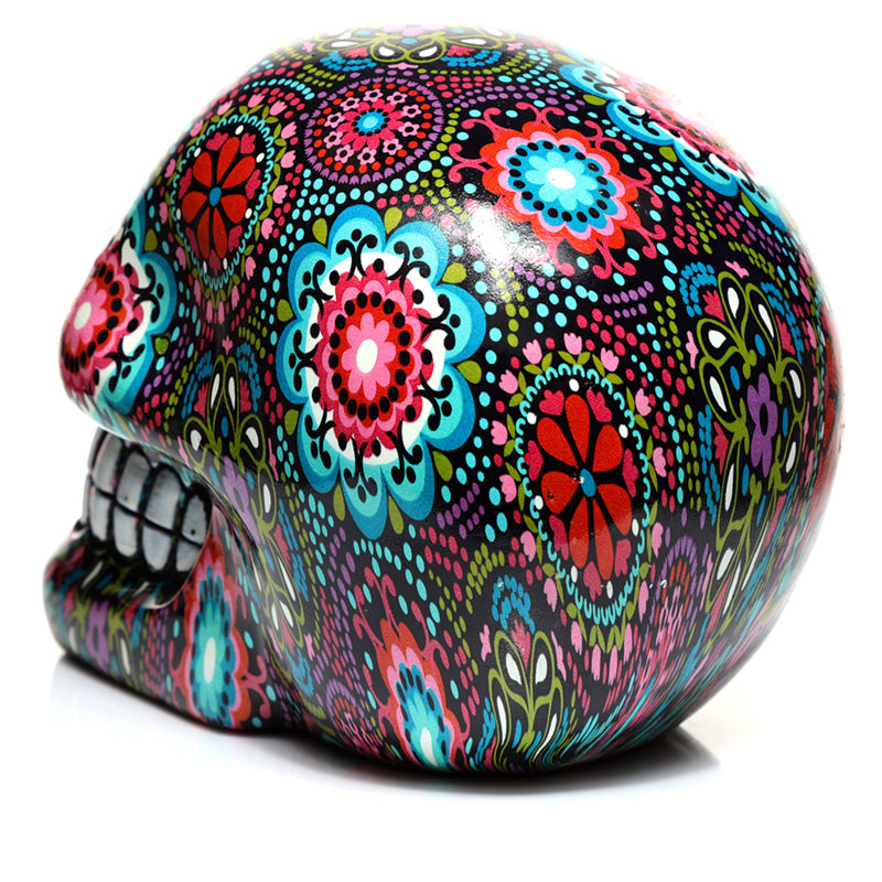 Fantasy Ornament - Floral Day of the Dead Skull