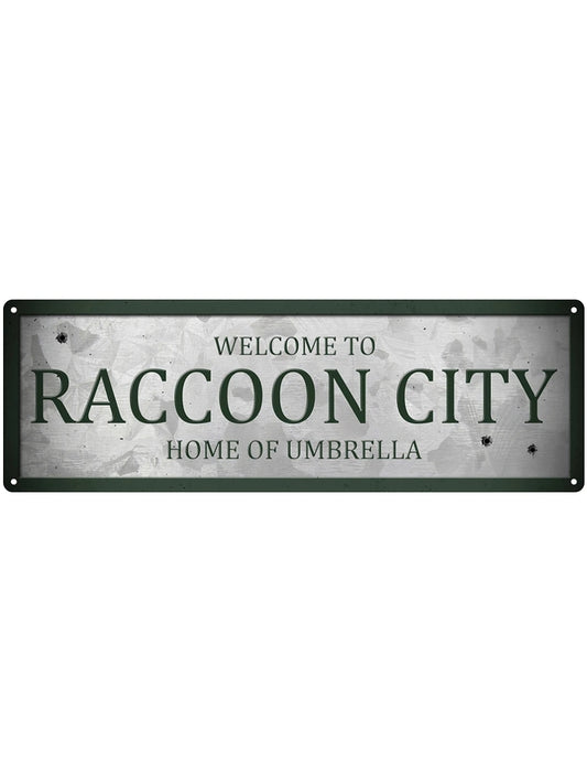 Welcome To Raccoon City Slim Tin Sign